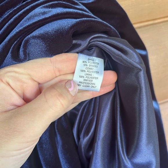 NWT Rickie Freeman for Teri Jon Sapphire Long Sleeve Dress Size 20 - Picture 3 of 6